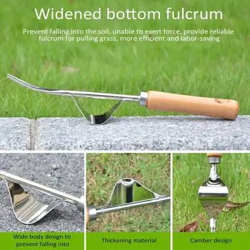 

Portable Homes Garden Fork Hand Weeder Stainless Manual Weed Puller Planting and Weeding Tools Bend-Proof PP & TPR Ergon