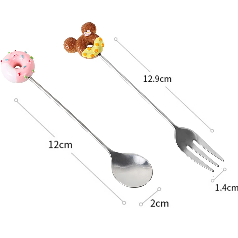 Creative cute stainless steel colorful fruit Fork 6 pack Red AL
