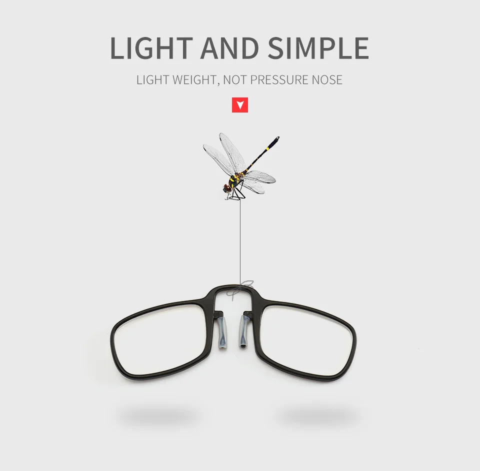 Стильные портативные тонкие очки для чтения с оптикой Pince Nez, без руки, для пожилых мужчин и женщин+ 1,5+ 2,00+ 2,50