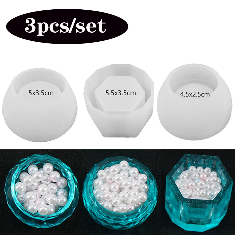 

Diy Succulent Flower Pot Silicone Mould Set for Making Uv Epoxy Concrete Plaster Resin Molds Crafts Home Gardening Decoration