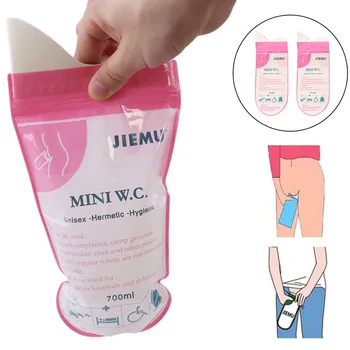 5PCS 700ml Emergency Portable Car Urine Bag Vomit Bags Mini Mobile Toilets Handy Unisex Disposable Urinal Toilet Bag 1