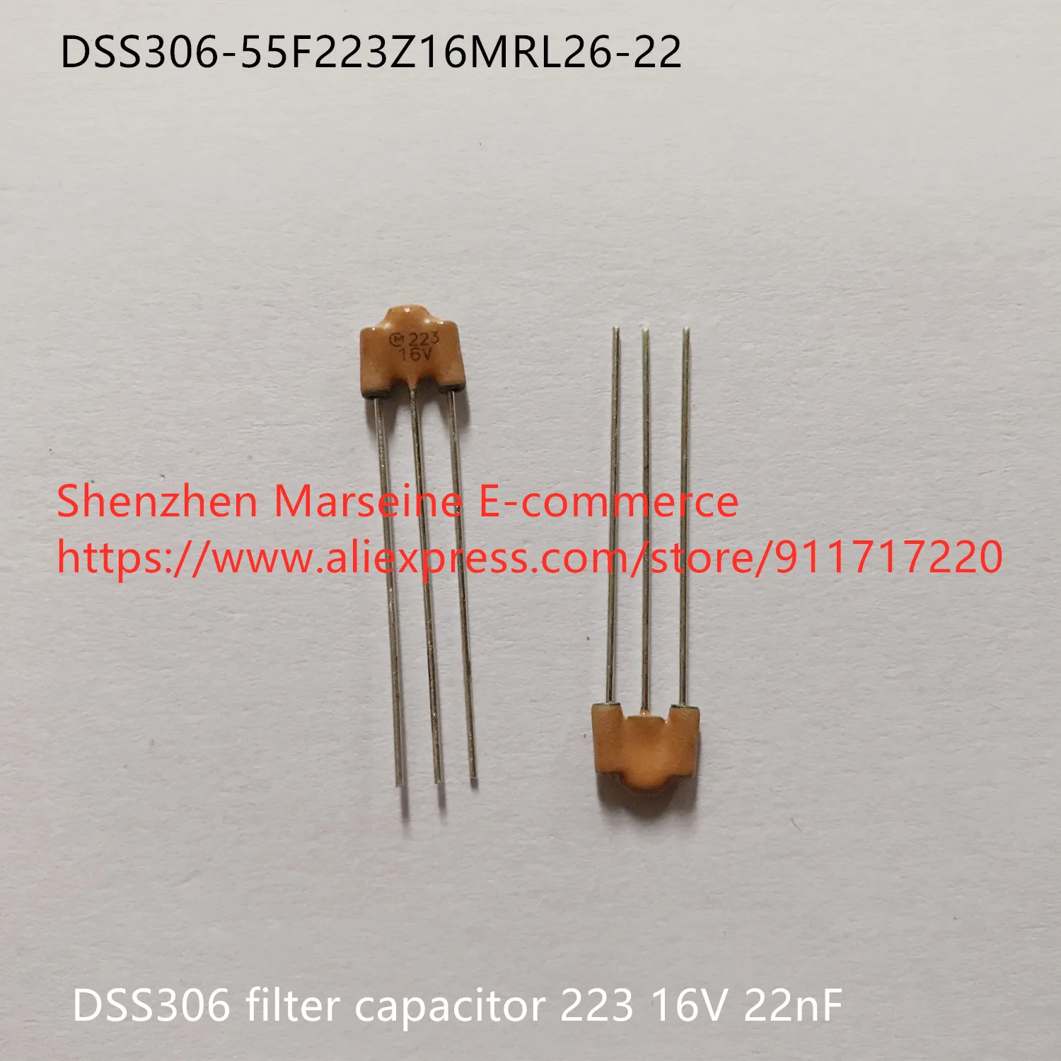 

Original New 100% squelch three-terminal DSS306-55F223Z16MRL26-22 filter capacitor 223 16V 22nF (Inductor)