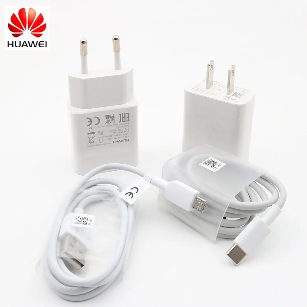 Оригинальный Huawei 10W USB зарядное устройство настенный адаптер Тип C кабель для