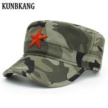 KUNBKANG новая Маскировочная шапка армейская Звезда вышивка бейсбольная кепка мужские камуфляжные бейсболки винтажная Спортивная плоская кепка s Trucker Gorras