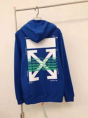 19SS Off-White OW мужская женская унисекс для влюбленных пейзаж стрела модная повседневная хлопковая толстовка с капюшоном Свободная куртка с капюшоном пуловер