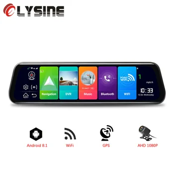 

4G Full Network GPS Wifi Android ADAS Rearview Mirror DVR Car Navigation Dashcam Camera Video Registrator Driving Recorder Dual