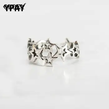 

YPAY Star Trail Stackable Midi Ring For Women Wedding 100% 925 Sterling Silver Open Rings Fine Jewelry 2018 HOT SELL YMR403
