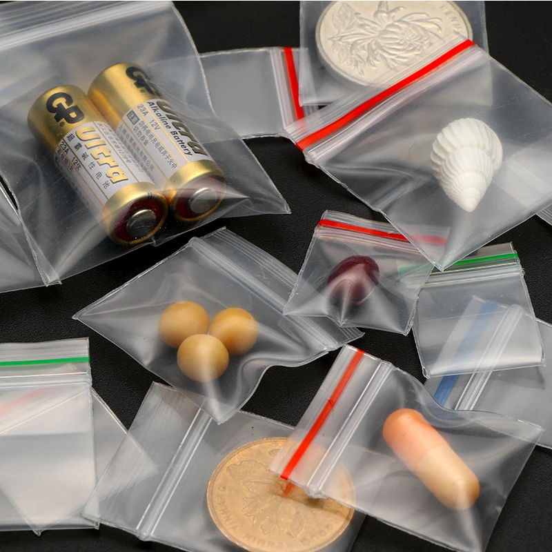 Небольшой Пластик Ziplock мешок с застежкой-молнией Ziplock таблетки мешки для упаковки Размеры мини замка застежка-молнии сумки для самостоятельной Печати