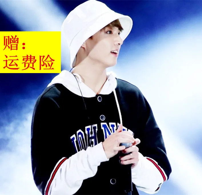 Kpop JUNGKOOK толстовки Одежда для студентов поддельные два с капюшоном куртка мужчин
