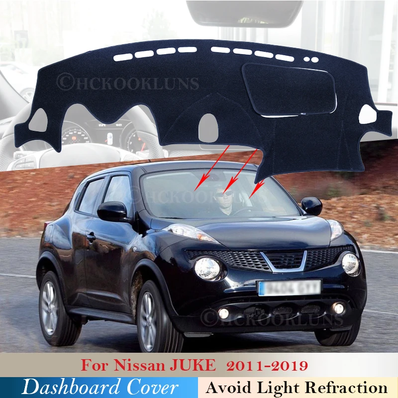 Dashboard Cover Flannel Protective Mat for Nissan JUKE F15 2011~2019 Car Accessories Dash Board Sunshade Carpet Dashmat Pad 2015 |