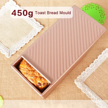 

Non-stick Loaf Mold Cake Bread Baking Toast Box Case with Lid Aluminum Alloy RT88