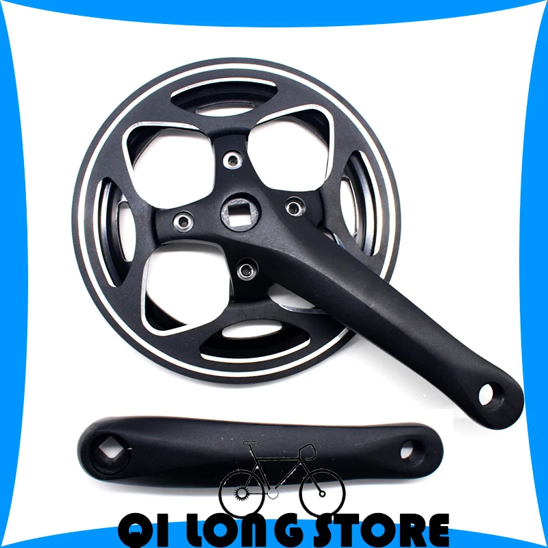 Aluminum Alloy Unilateral Cover 44t 170mm Bicycle Crankset Single Speed