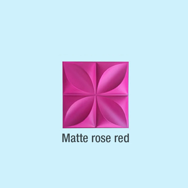 Matte rose red 3D пластиковые формы для 3D плитки панели s плесень штукатурка стены камень стены искусства Декор ABS пластиковые формы 3D стены панели наклейки потолочные панели - Цвет: Matte rose red