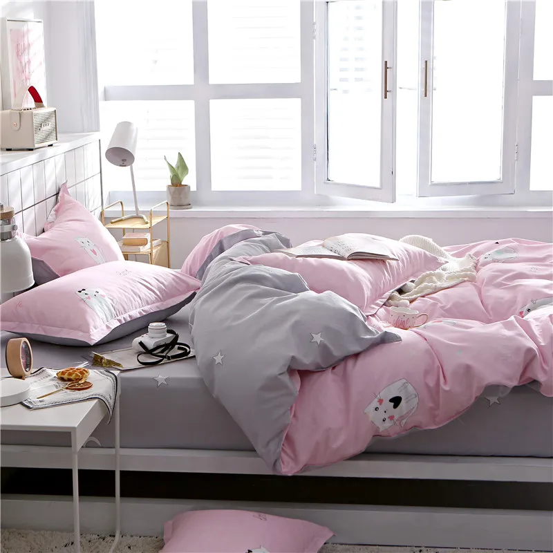 

Bed Cover Set Home Textiles Decorative Duvet Cover Fitted Sheet Double Sheets On Elastic Band Bedclothes49
