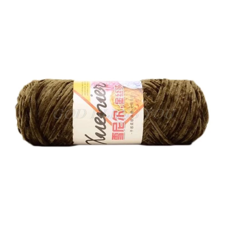 Y 100g Chenille Velvet Yarn Wram Solid Color Hand-Knitted Thick Crochet Thread - Цвет: Y