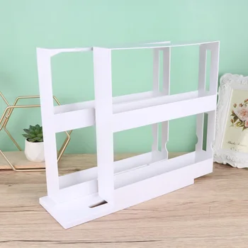 

Delicate Spice Rack Double Storage Food Rack Rotating Spice Storage Shelf for Kitchen Bathroom
