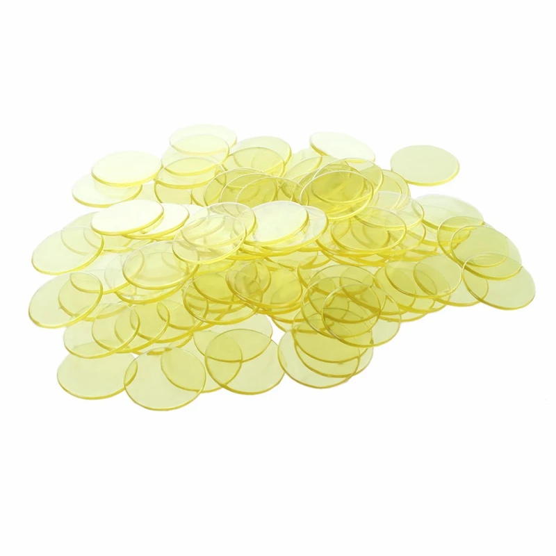 New Sale 200Pcs Clear Red/Yellow Plastic Bingo Chips 1.9cm