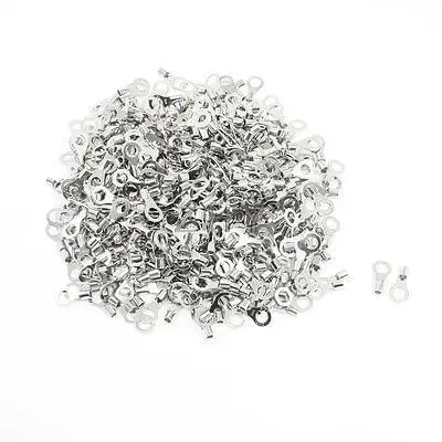 

500 Pcs RNB3.5-6 Ring Tongue Type Non Insulated Terminals for AWG 14-12