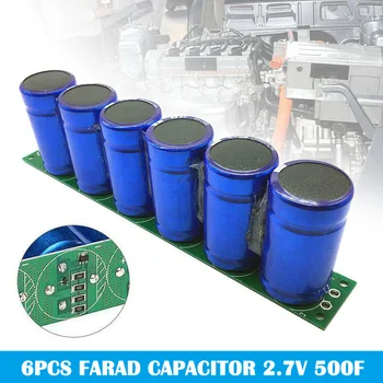 

1Set/6Pcs Farad Capacitor 2.7V 500F Super Capacitor with Protection Board FKU66