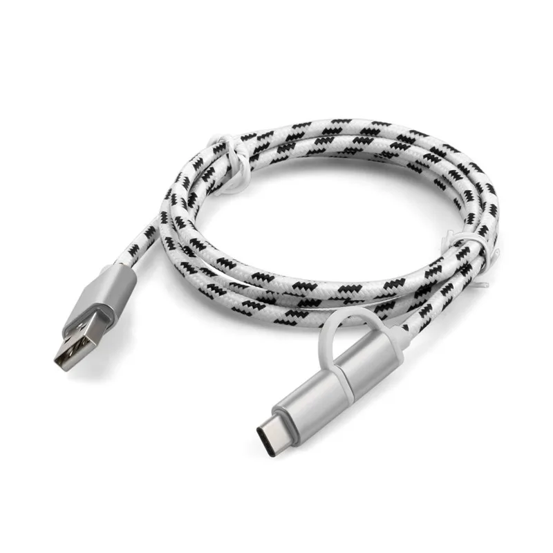 2 в 1 2.1A USB кабель для samsung Xiaomi мульти Быстрая зарядка зарядное устройство usb type C type-c Micro USB кабель для мобильного телефона