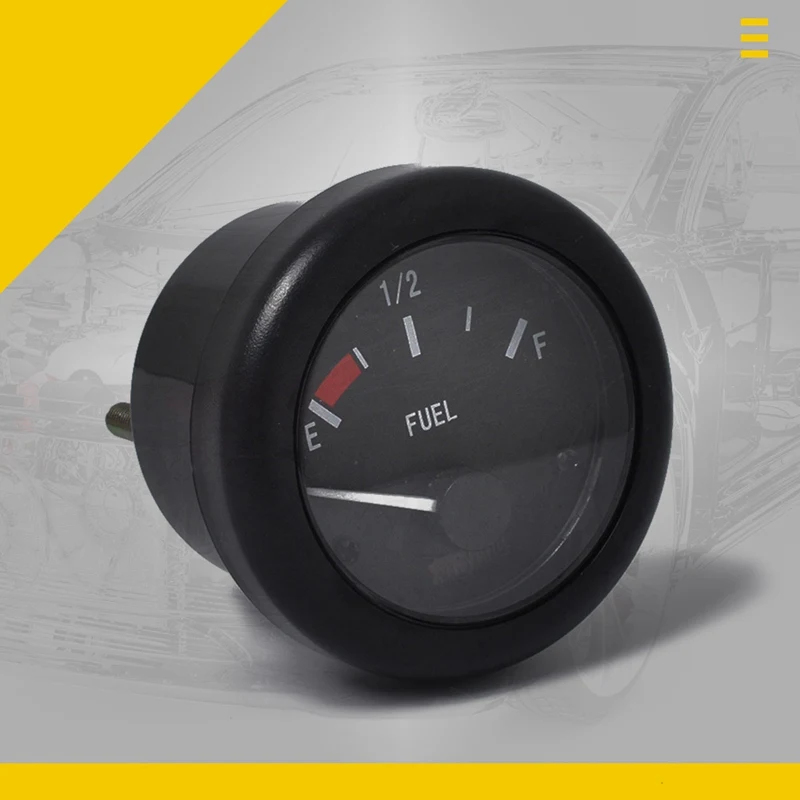 2'' 52mm Universal Car 12V Fuel Level Gauge Meter With Fuel Sensor Indicator Oil Level Gauge Oil Alarm Sensor