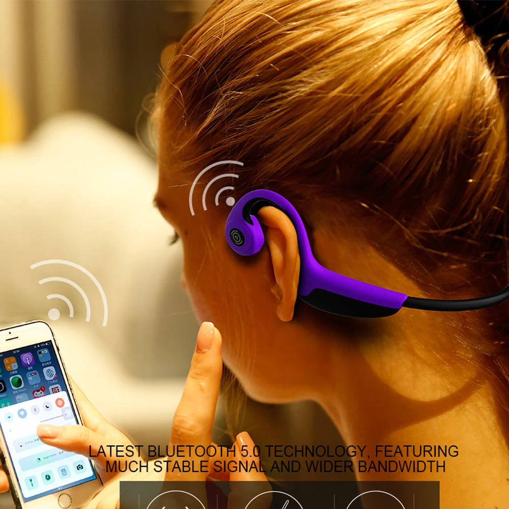 Z8 костной проводимости Bluetooth 5,0 наушники беспроводные стерео музыка Спорт на открытом воздухе микрофон Handsfree TWS наушники