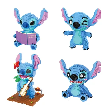 

Guitar Stitch Diamond Building Block Mirco Lilo & Stitch Figure Cute 3D Model Children For Mini Bricks Kits Toys Gifts