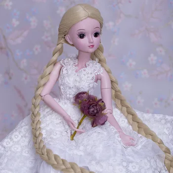 

1/3 BJD Doll Wigs Long Straigst Double Twist Braid High Temperature Silk Hair Girls DIY Dress Up Toys Accessories For 1/3 BJD SD