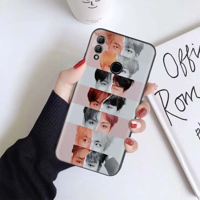 Корейский популярный черный чехол KPop team для huawei Honor 9X 8X Y9 7S 7X9 10 Lite 8A Pro 20i Y5 Y6 Y7 мягкий чехол для телефона
