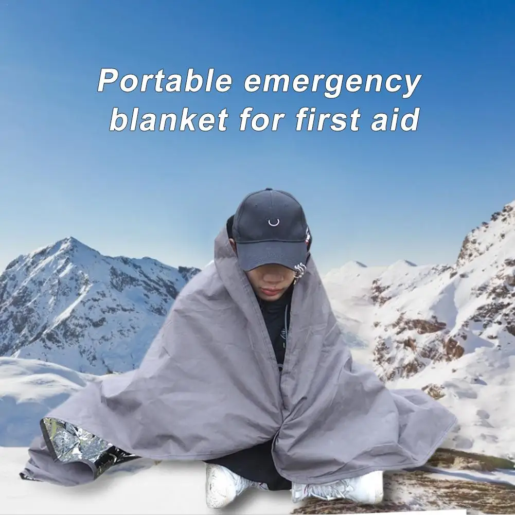 Emergency Survival Rescue Thermal Blanket Portable Blanket First Aid Sliver Rescue Curtain Blankets Outdoor Hiking Supplies