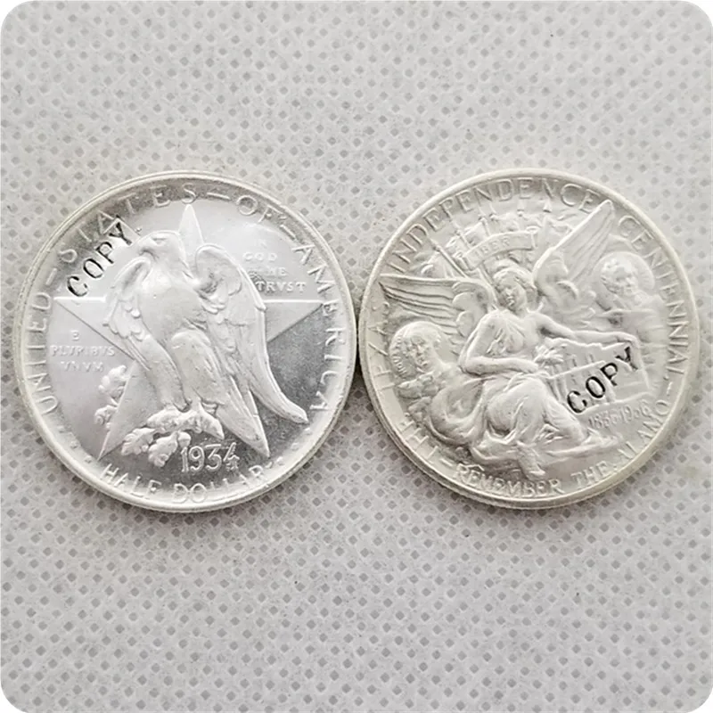 UNC silver USA 1934-1938 TEXAS юбилейные 50 центов копии монет