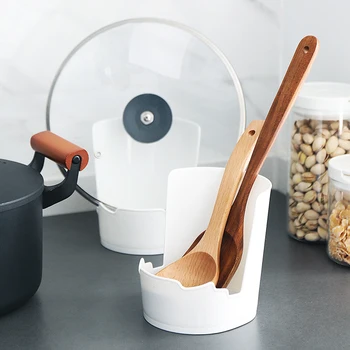 

Pot Lid Spoon Stand Rack Holder Multifunction Kitchen Storage Cooking Utensil NIN668