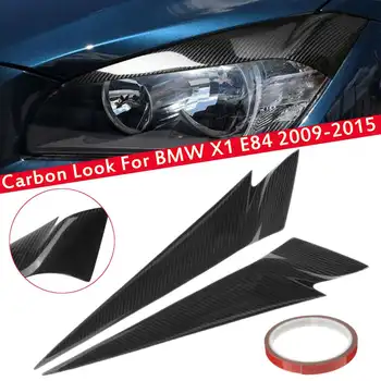 

Pair Car Front Headlight Eyelid Eyebrow Trims Head Lamp Eyelids Sticker For BMW X1 E84 2009 2010 2011 2012 2013 2014 2015