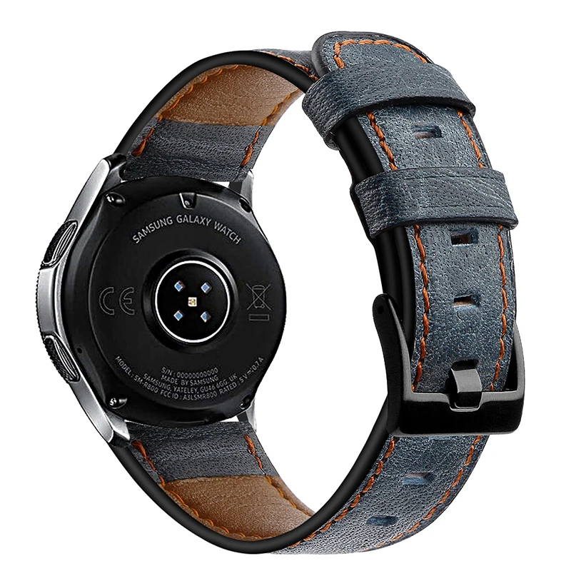 Кожаный ремешок Ретро Классический сменный ремешок для samsung Galaxy Watch 46 мм samsung gear S3 samsung gear 2 R380