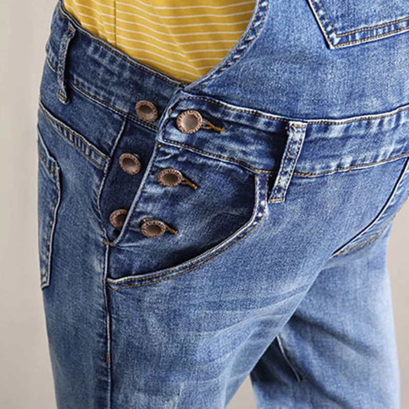Джинсовый комбинезон для беременных, регулируемая опора, джинсы для беременных, тонкие, тянущиеся, размера плюс, мягкие, дышащие, повседневные штаны для беременных женщин