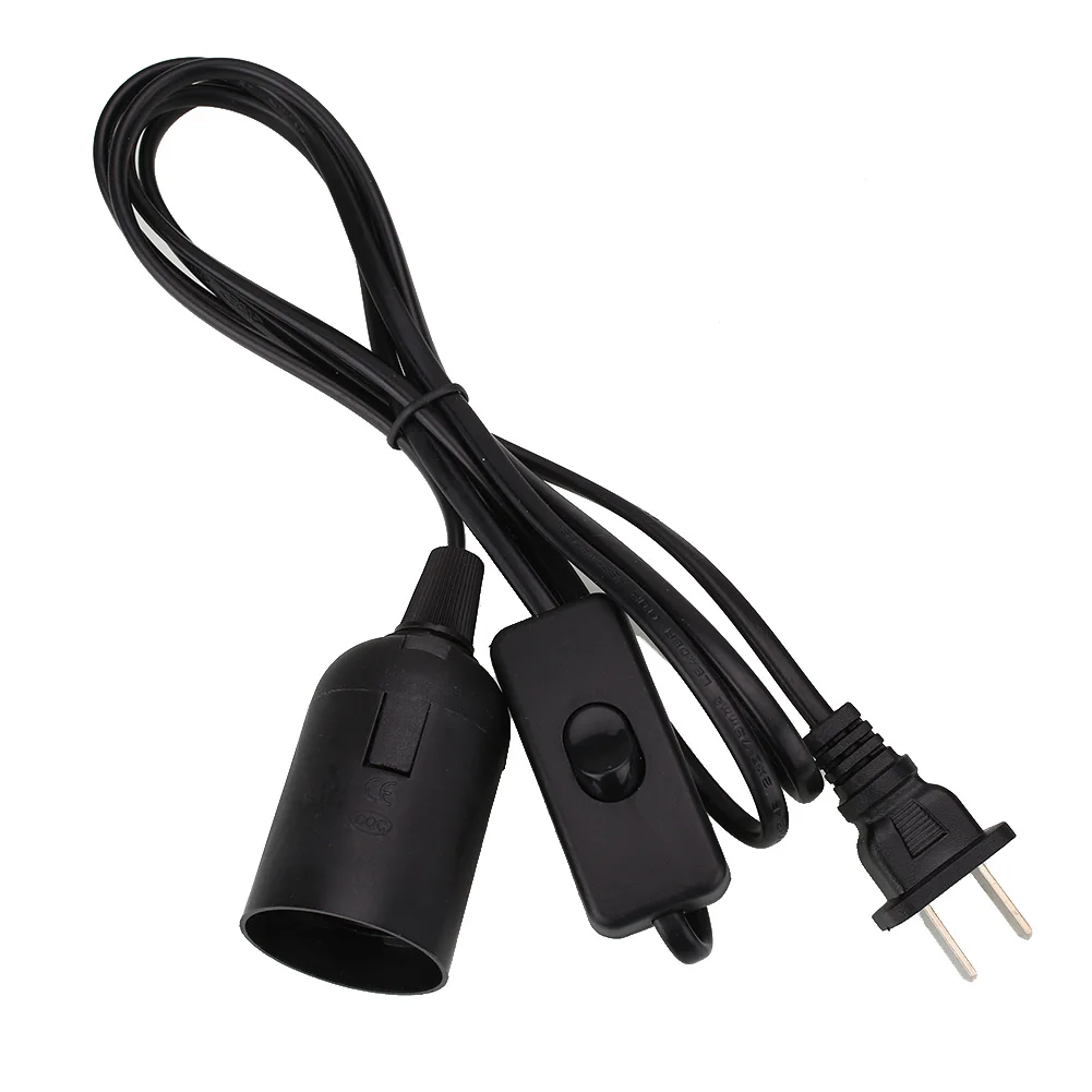 6 футов Шнур E26 E27 светильник лампы база розетка адаптер переключатель US Plug
