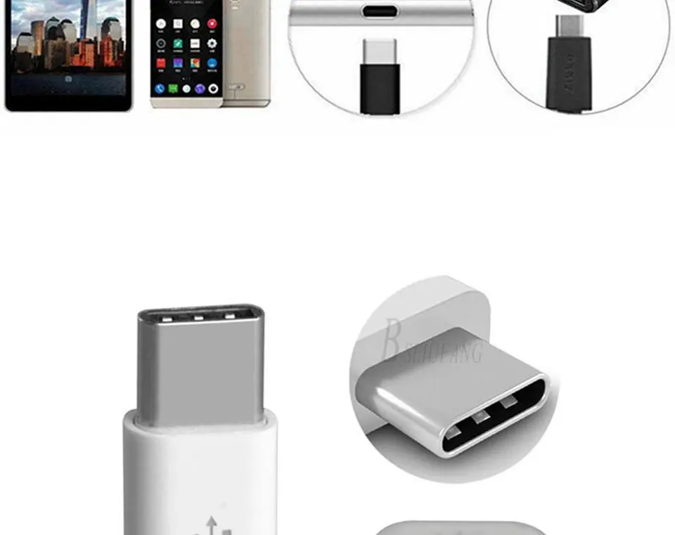 BSLIUFANG мобильный телефон адаптер Micro USB к USB C адаптер Microusb разъем для Xiaomi huawei samsung Galaxy адаптер usb type C