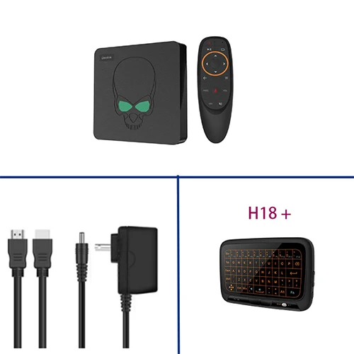 4G 64G with H18 plus ТВ-приставка Beelink GT-King Android 9,0 Amlogic S922X GT King 4G DDR4 64G EMMC Smart tv BOX 2,4G+ 5G Dual wifi 1000M LAN с 4K - Цвет: 4G 64G with H18 plus