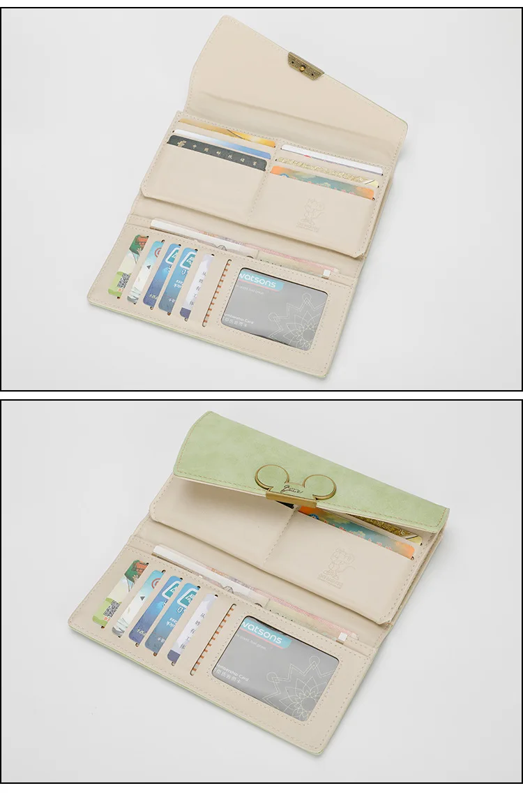 Disney мультфильм Микки портмоне девушка сумка монета сложить Женский Длинный кошелек пакет леди карты скраб кошелек держатель клатч для карт