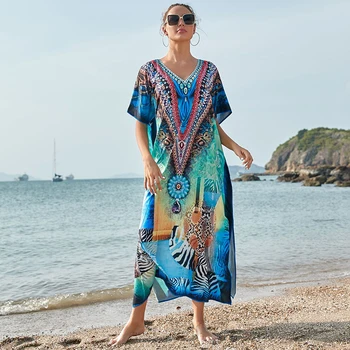 

Plus size Women Beach Long Dress Bikini Cover up Robe de plage Vestidos de Playa Swimsuit Cover up Beachwear Sarong Beach Top