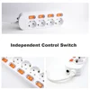 Power Strip Surge Protection EU Plug 3/4/5/6 Way Outlets 16A Electrical Extension Sockets Independent Control Switches 2m Cord ► Photo 2/6