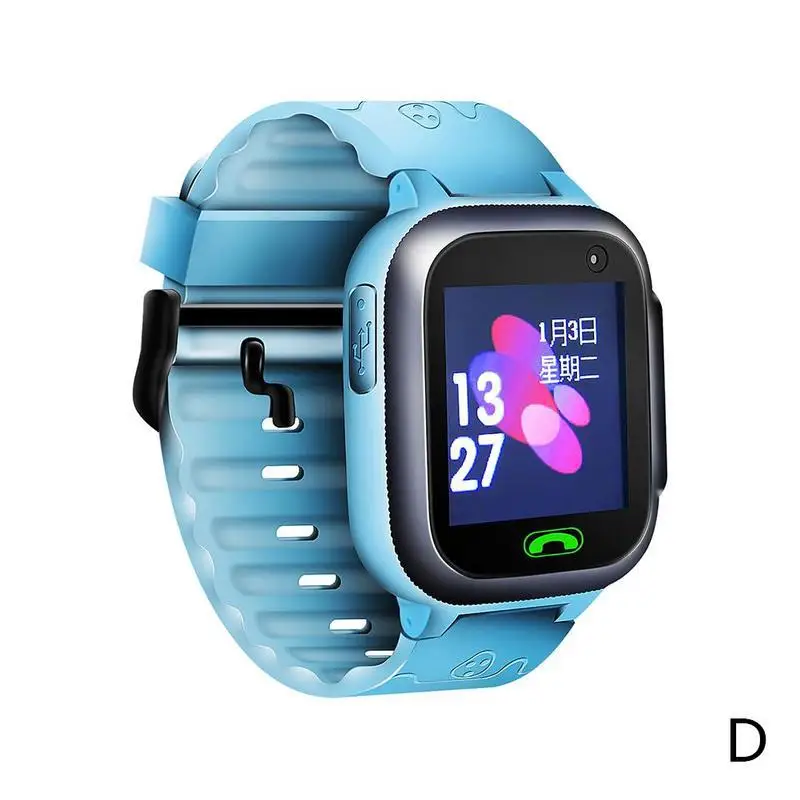 Детские часы для телефона с защитой от потери, детские часы с Gps трекером, Sos, Смарт-часы для мониторинга позиционирования, детские часы, совместимые с Ios Android - Цвет: A blue