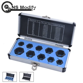 

NS Modify 9-19mm Nut Screw Removal Tool Damaged Lug Nut Lock Remover Twist Socket Set Car Wheel Nut Screw Extractor Tools