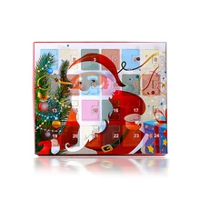 DIY браслет-Шарм ювелирные изделия Адвент календарь 24 дня обратного отсчета на Рождество Подарочный набор для детей Санта-Клаус Лось Рождественский календарь коробка