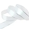 (25 yards/roll) White Silver Edge Satin Ribbon Wholesale Gift Christmas ribbons (6/10/20/25/40mm) ► Photo 2/6