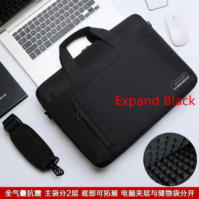 expand black 14 15,6 дюймов Сумка для ноутбука водонепроницаемая сумка на плечо для ноутбука три типа стандартное обновление Расширенная защита, подушка безопасности Чехол для ноутбука - Цвет: expand black
