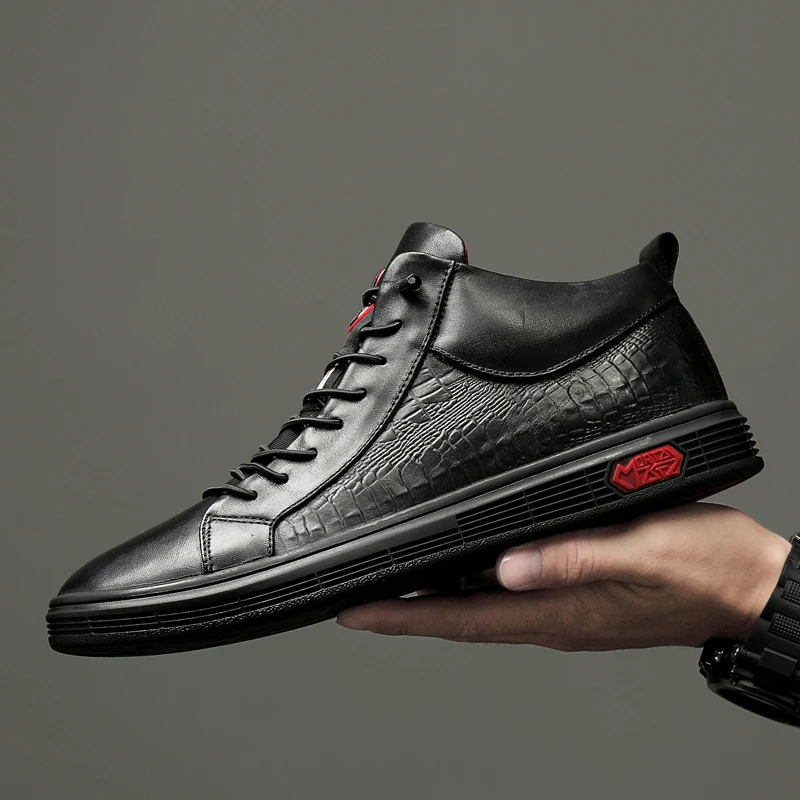 

Mring men's shoes tide shoes 2019 new leather casual shoes first layer leather sports shoes flat fashion shoes men
