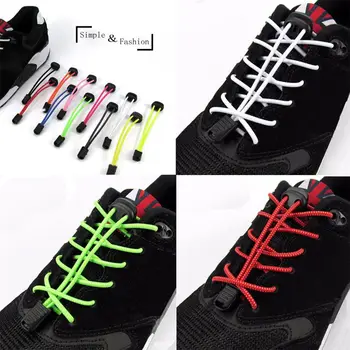 

New Colorful Elastic No Tie Locking Shoelaces Running Athletic Sneaks Shoelaces Quick Lazy Laces