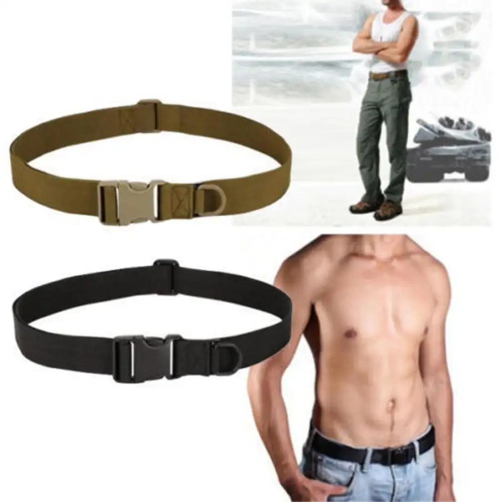 

Men Adjustable Tactical Combat Web Belt Buckle Waistband Military Rescue Rigger