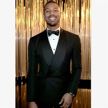 

New Men’s Suit Smolking Noivo Terno Slim Fit Easculino Evening Suits For Men White Tuxedos Jacket Black Lapel Groom Bridegroom